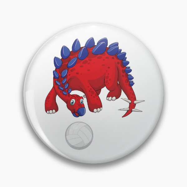 Item preview, Dinosaur Playing Volleyball ,Funny Good Dinosaur Volleyball Lovers Cool Red Blue Design designed and sold by pedrored369.