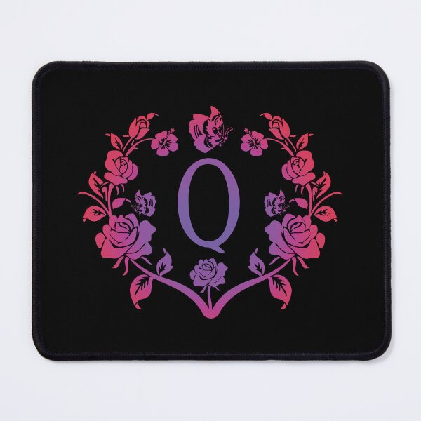 Item preview, Ornamental Letter Q, Purple And Red Heart Butterfly, Monogram Letter Ornament designed and sold by PROMEN Creativity.