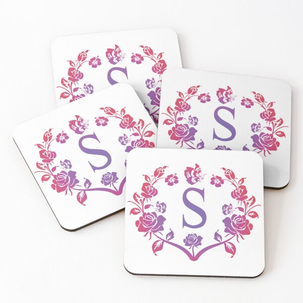 Item preview, Ornamental Letter S, Purple And Red Heart Butterfly, Monogram Letter Ornament designed and sold by PROMEN Creativity.
