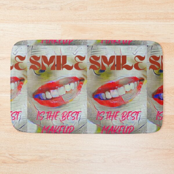 Item preview, Smile is the best make up with dark red wording shown teeth designed and sold by Bekindtome.