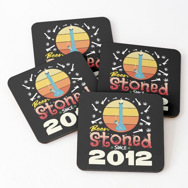 Item preview, Been stoned since 2012 (Orange retro vintage sunset with bong) designed and sold by YomeHayin.