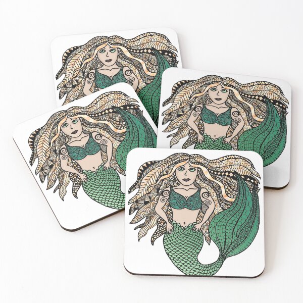 Item preview, Blond Mermaid doodle  designed and sold by SLEWDesigns.