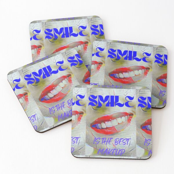 Item preview, Smile is the best make up with blue wording shown teeth designed and sold by Bekindtome.