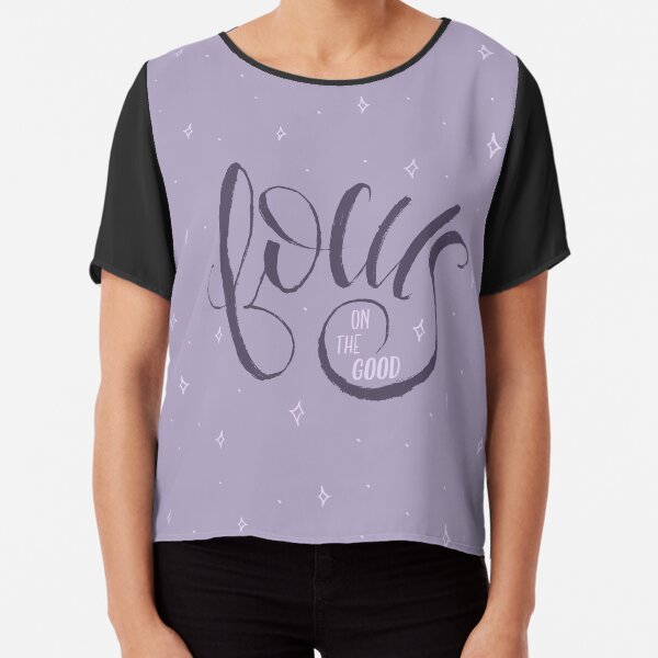 Focus on the Good - Purple Chiffon Top