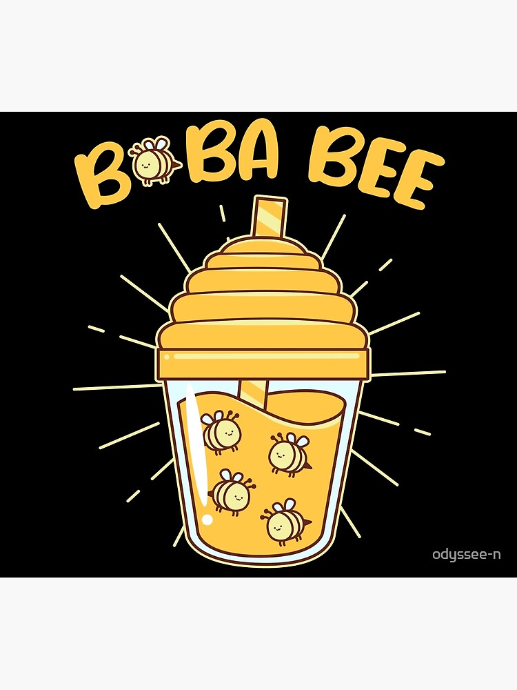 "Boba Bee Bubble Tea Bees" Art Print for Sale by odysseen Redbubble