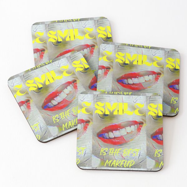 Item preview, Smile is the best make up with yellow wording shown teeth designed and sold by Bekindtome.