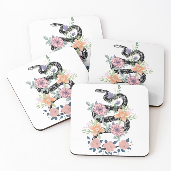 Item preview, Snake In Flowers Chinese Zodiac Sign designed and sold by ArtOfStars.