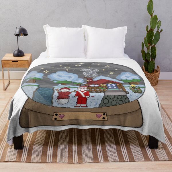 Item preview, winter snow globe pixel art! designed and sold by Amit Himel.