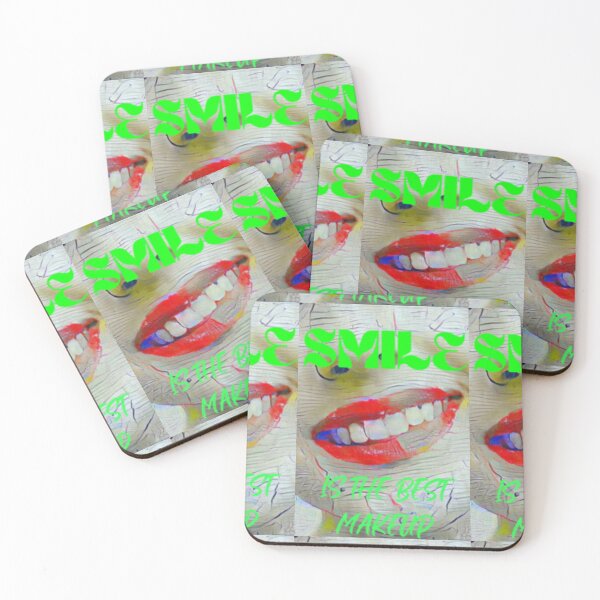 Item preview, Smile is the best make up with green wording shown teeth designed and sold by Bekindtome.