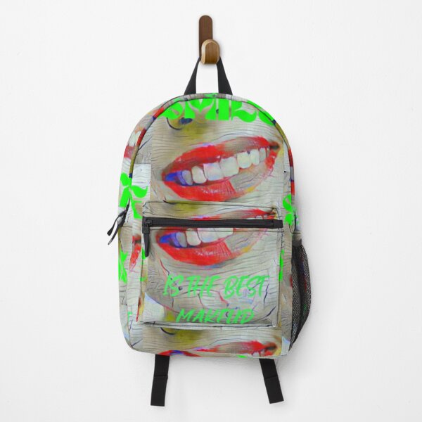 Item preview, Smile is the best make up with green wording shown teeth designed and sold by Bekindtome.