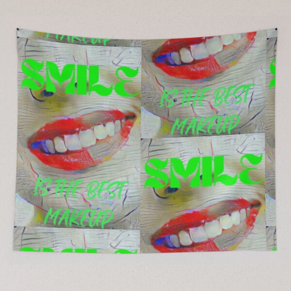 Item preview, Smile is the best make up with green wording shown teeth designed and sold by Bekindtome.
