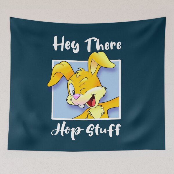 Item preview, HEY THERE HOP STUFF FUNNY EASTER BUNNY designed and sold by OverbeeDesigns.