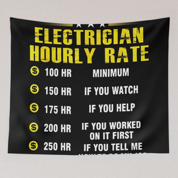 Item preview, Electrician hourly Rate - for Electricity lovers designed and sold by TeesLina.