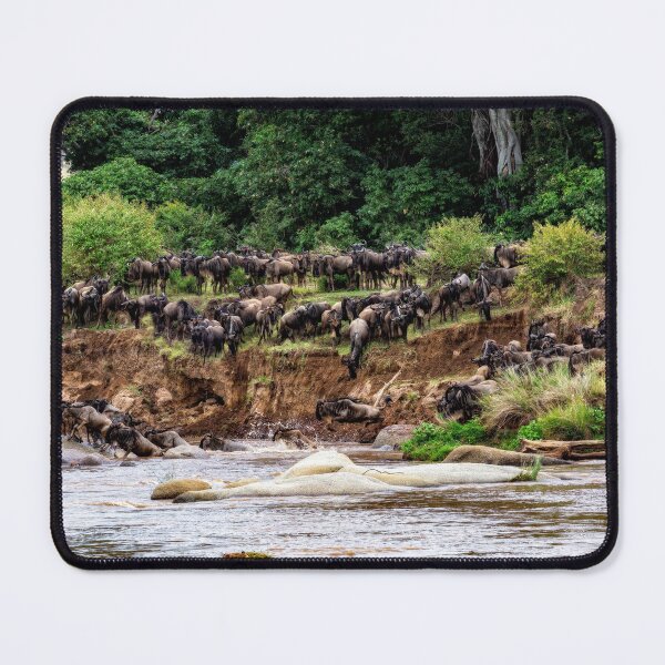 Item preview, Wildebeest Into the River designed and sold by Kay Brewer.