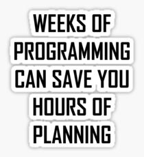 Plan your programming. Sticker