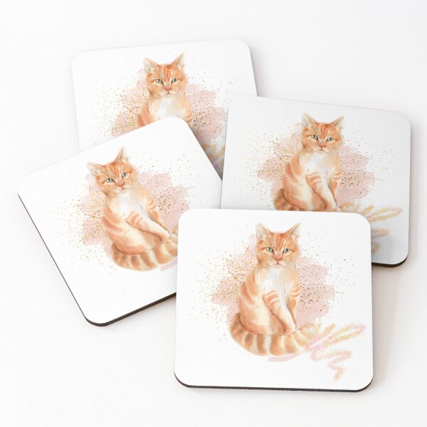 Item preview, Cat with Gold Glitter designed and sold by HappyLifeCreate.