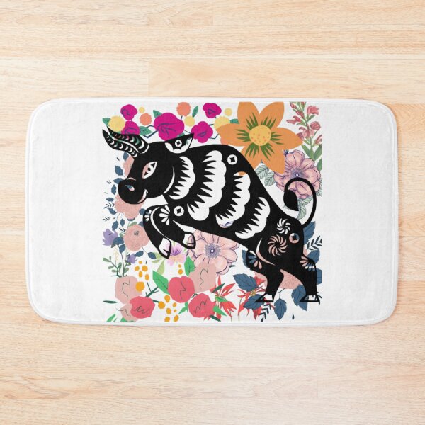 Item preview, Ox In Flowers Chinese Zodiac Sign  designed and sold by ArtOfStars.