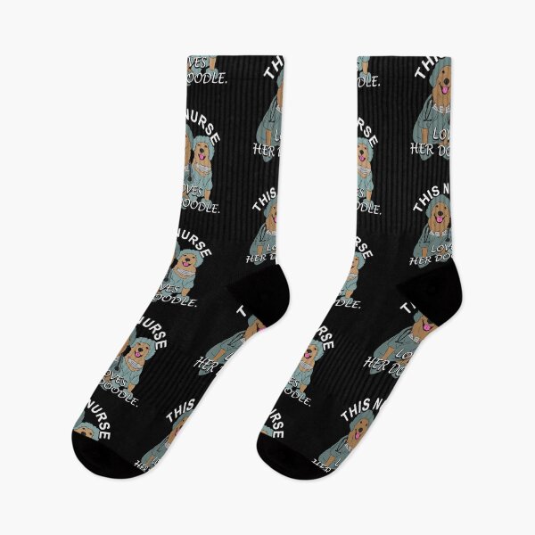 Item preview, This nurse loves her doodle, animal lover artistic design style 2 designed and sold by SamRVstore.