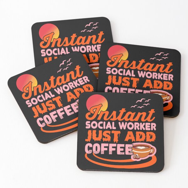 Item preview, Retro Instant Social Worker Just Add Coffee - Cute Vintange Coffee Mug Coffee Beans designed and sold by universegrace.