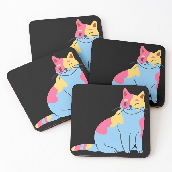 Item preview, Subtle Pan Pride Flag, Discreet Pansexual Pride, Cute LGBT Cat designed and sold by SweetestPrints.