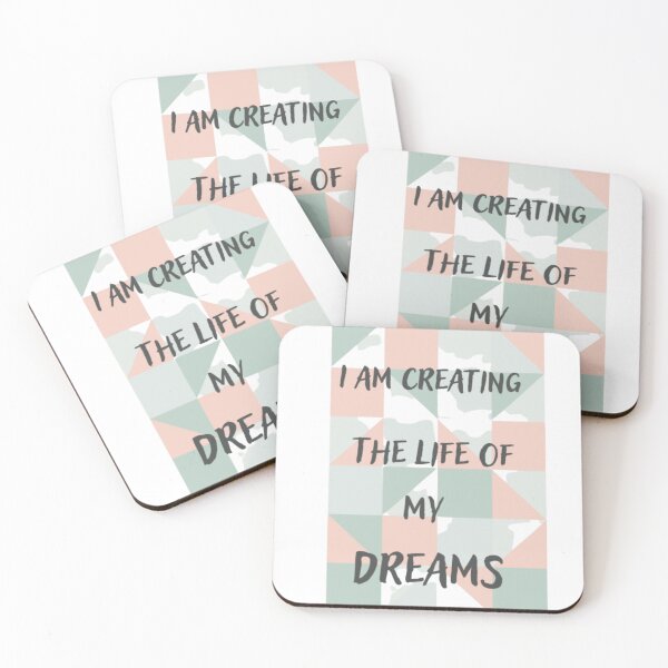 Item preview, I am creating the life of my dreams, inspirational life quote (color palate, color palette) designed and sold by Sanaura.