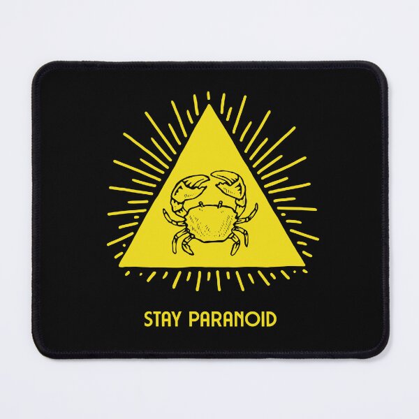 Item preview, Stay paranoid crab yellow designed and sold by Rigipedia.
