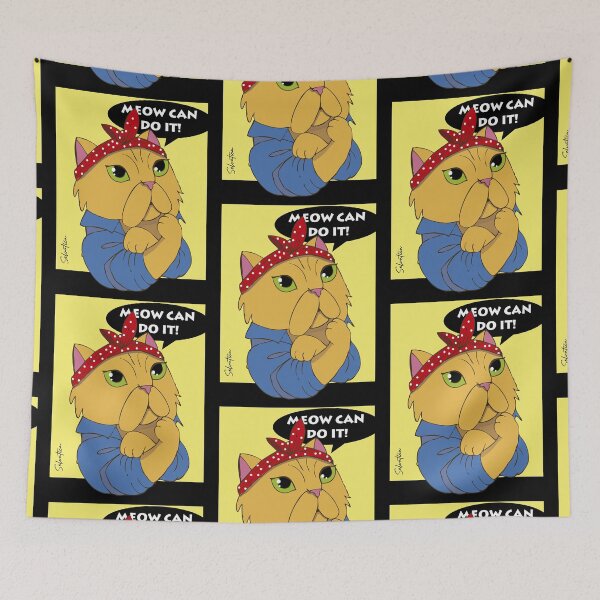 Item preview, Meow can do it! Power feminine cats designed and sold by selvatica-.