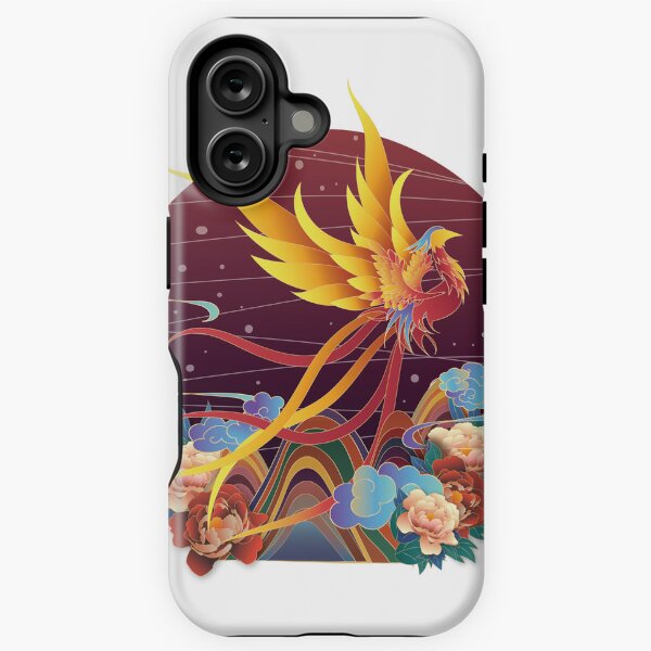 Aperçu de l'œuvre Phénix chinois volant dans les fleurs au-dessus des montagnes créée et vendue par xdashu.