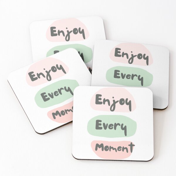 Item preview, Enjoy every moment , inspirational life quote (color palate, color palette) designed and sold by Sanaura.