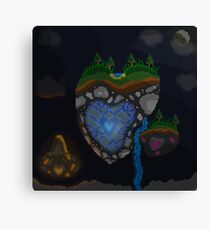 Heart Island (Pixel art) Canvas Print