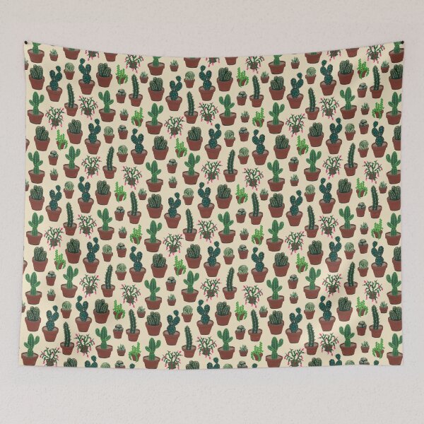 Item preview, Gouache Cacti Pattern designed and sold by paintedpansy.