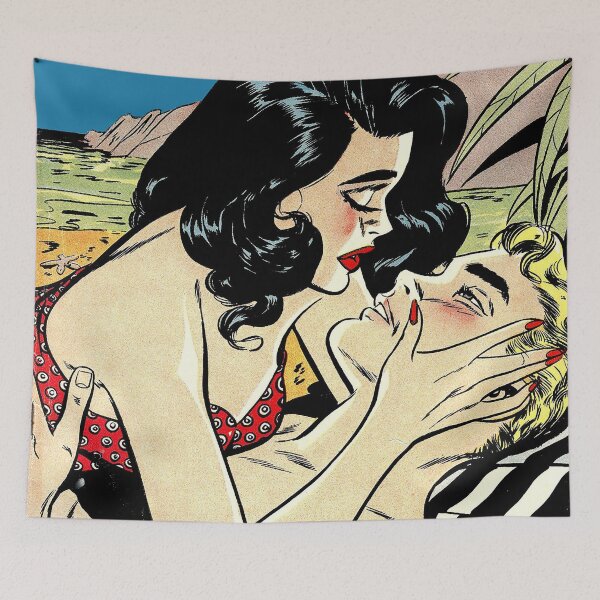 Item preview, Sweethearts at The Beach - Retro Home Mid Century Style designed and sold by paljoeyprints.