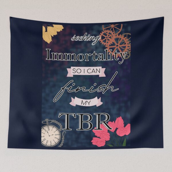 Item preview, Seeking Immortality so I can Finish my TBR in blue designed and sold by Mags' Art Corner.