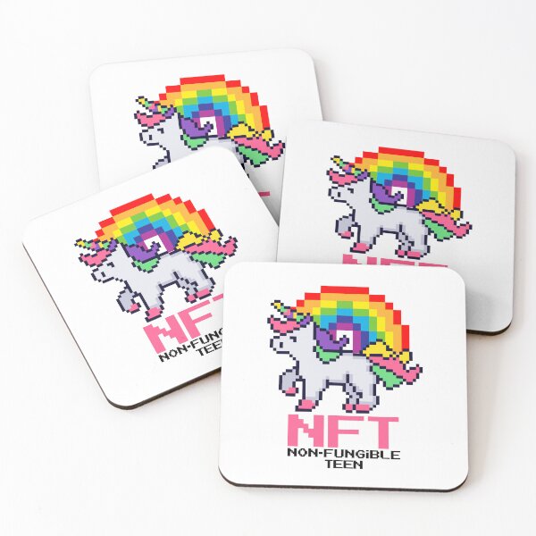 Item preview, NFT Unicorn Rainbow Crypto Pixel Art Non-Fungible Teenager  designed and sold by Maria Garcia.