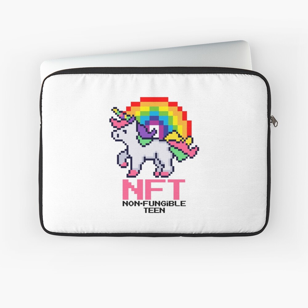 NFT Unicorn Rainbow Crypto Pixel Art Non-Fungible Teenager 