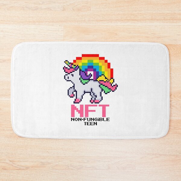Item preview, NFT Unicorn Rainbow Crypto Pixel Art Non-Fungible Teenager  designed and sold by Maria Garcia.