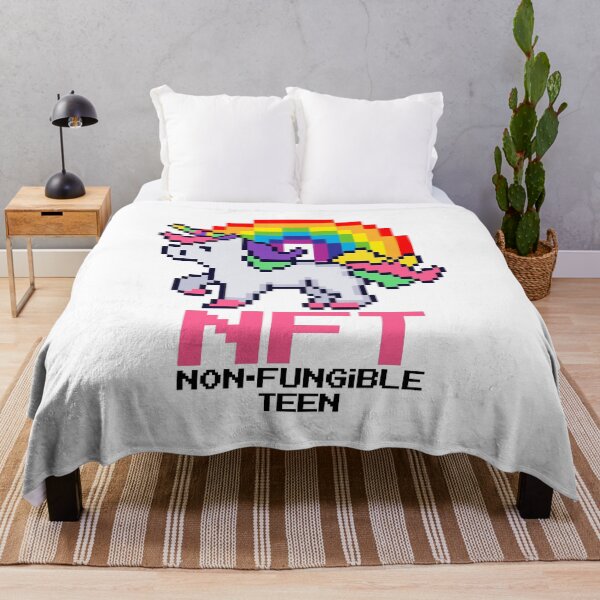 Item preview, NFT Unicorn Rainbow Crypto Pixel Art Non-Fungible Teenager  designed and sold by Maria Garcia.