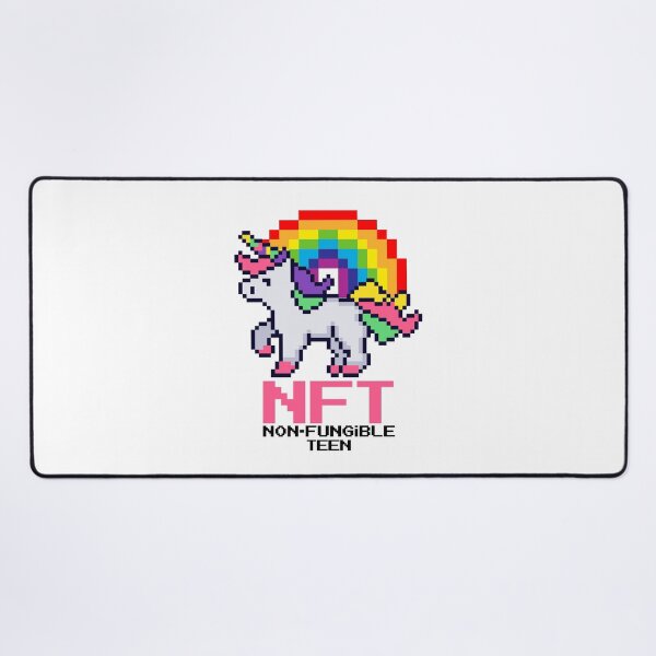 Item preview, NFT Unicorn Rainbow Crypto Pixel Art Non-Fungible Teenager designed and sold by Maria Garcia.