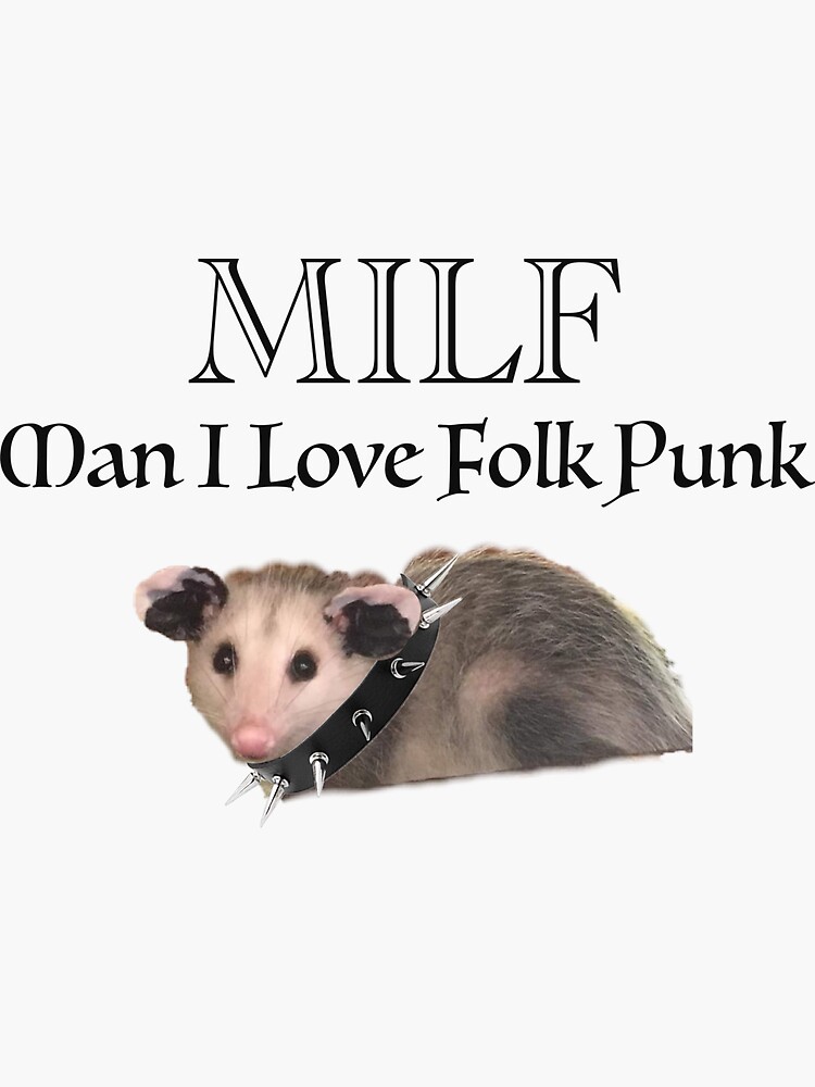 "man I love folk punk" Sticker for Sale by trashwentz Redbubble