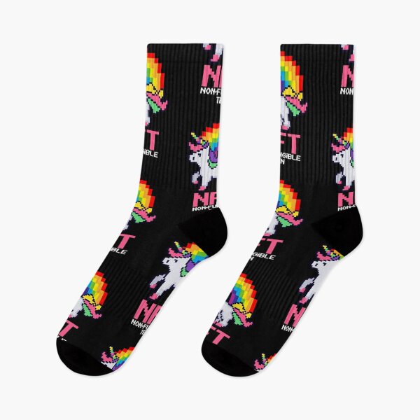 Item preview, NFT  Crypto Pixel Art Unicorn Rainbow Non-fungible Teen designed and sold by Maria Garcia.