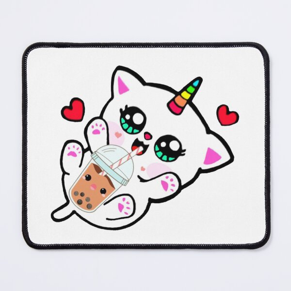 Item preview, Cat Drinking Boba Milk designed and sold by NineOneOne.