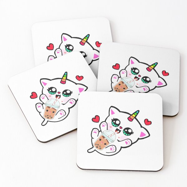 Item preview, Cat Drinking Boba Milk designed and sold by NineOneOne.