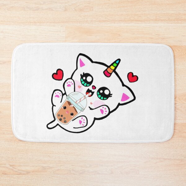 Item preview, Cat Drinking Boba Milk designed and sold by NineOneOne.