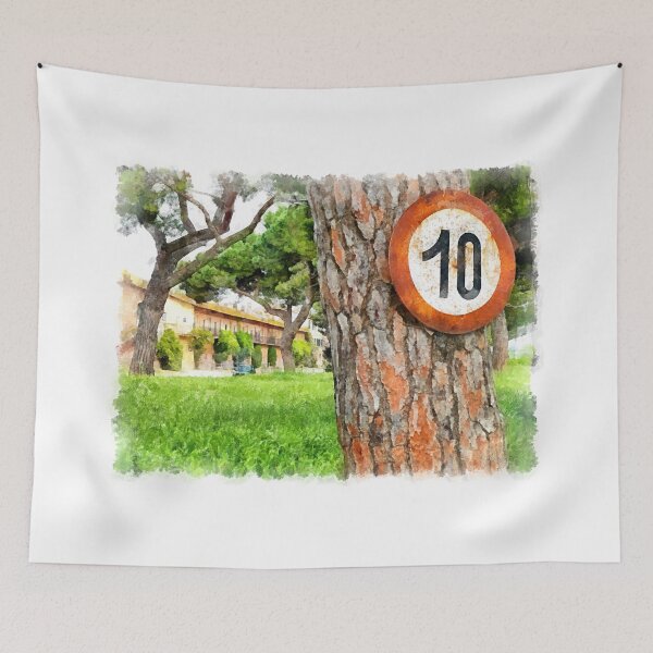 Item preview, Road sign on tree trunk designed and sold by Giuseppe Cocco.