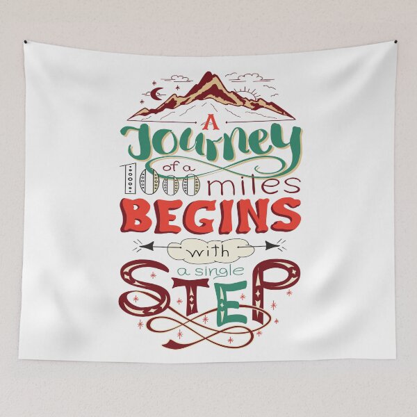 Item preview, A Journey Of A 1000 Miles Begins designed and sold by storyboxdesigns.