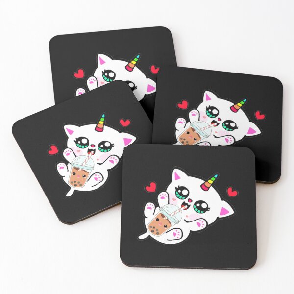 Item preview, Cat Drinking Boba Milk designed and sold by NineOneOne.