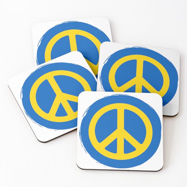 Item preview, Peace For Ukraine Blue and Yellow Anti War Sign designed and sold by lordyswiss.