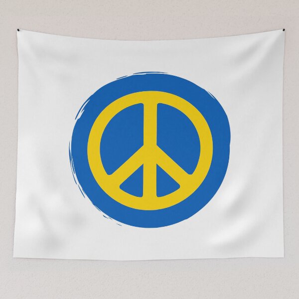 Item preview, Peace For Ukraine Blue and Yellow Anti War Sign designed and sold by lordyswiss.