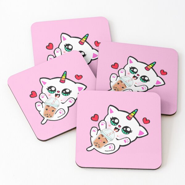 Item preview, Cat Drinking Boba Milk designed and sold by NineOneOne.