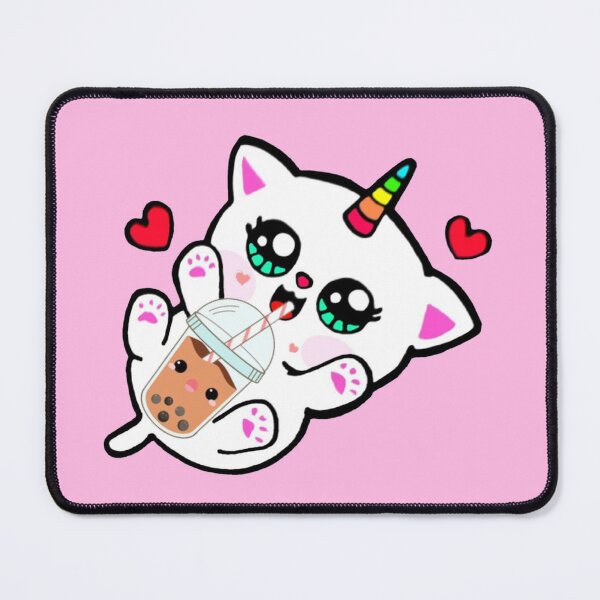 Item preview, Cat Drinking Boba Milk designed and sold by NineOneOne.